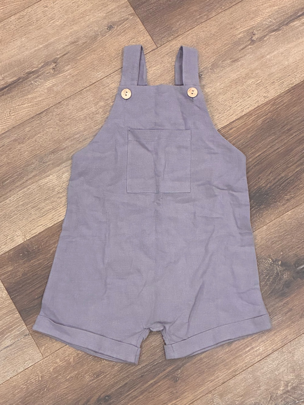 Mebie Baby Gray One Piece Romper Outfit Linen 2T